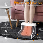 Electric Heated Foot Warmer - KLADNDER Heating Foot Warmer for Men & Women, Feet Warmer with 6 Temperature Setting 4 Timer Setting, Auto Shut Off Washable Inner Lining, Fast Heat Use for Winter Gifts