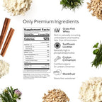 Promix Whey Protein Powder, Cinnamon Swirl - 2.5lb Bulk - Grass-Fed & 100% All Natural - ­Post Workout Fitness & Nutrition Shakes, Smoothies, Baking & Cooking Recipes - Gluten-Free & Keto-Friendly