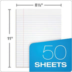 TOPS The Legal Pad Writing Pads, Glue Top, 8-1/2" x 11", Legal Rule, 50 Sheets, 12 Pack (7523)