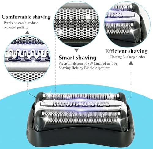 2 Pack Series 3 Replacement Shaver Head, Compatible with S3 Razors 301S, 310S, 320S, 330S, 340S, 360S, 3000S, 3010S, 3020S, 30S, 3040, 350CC, 370CC, 3050CC
