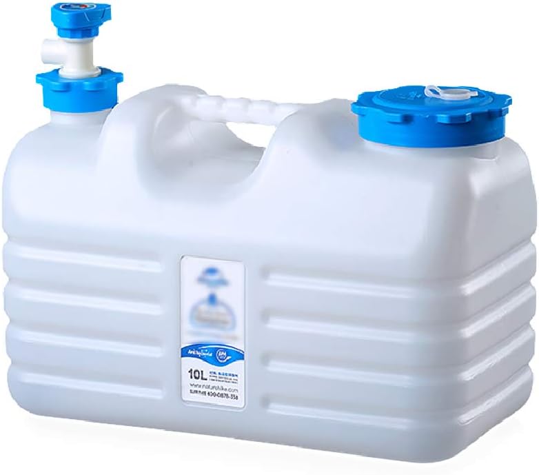 Outdoor Water Bucket Household Water Storage Bucket, PE Food Grade Pure Drinking Water Bucket with Faucet, Vehicle-Mounted Plastic Water Storage Tank,10L