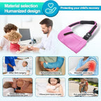 KONSEDIK Arm Sling for Kids - Adjustable Breathable Shoulder Immobilizer with Pockets,Supports Rotator Cuff Injury,Wrist,Elbow,Clavicle Fracture Recovery,Post-Surgery Sling for Left or Right Arm(Pink,X-Small)