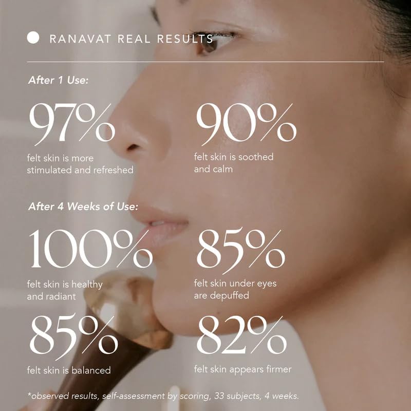 RANAVAT Kansa Wand Massage Tool - Facial Massager to Tone, Lift, & Re-Energize - Ayurvedic Skin Rejuvenating Under-Eye & Contouring Face Sculpting Tool