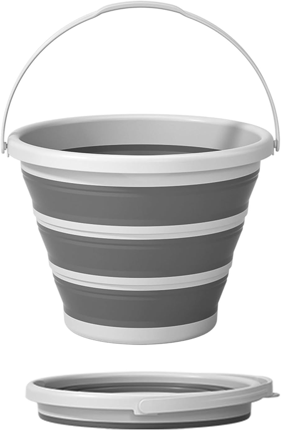 Gronivex Collapsible Bucket 2.6 Gallon, Portable & Space-Saving for Car Wash, Camping, RV, Multi-Purpose Cleaning Bucket, BPA Free