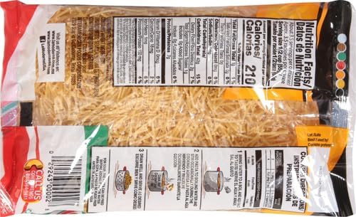 La Moderna Fideo Pasta, Noodles, Durum Wheat, Protein, Fiber, Vitamins, 7 Oz (Pack of 5)