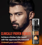 5% Minoxidil Beard Growth Oil for Men: Minoxidil for Men Beard Hair Regrowth Serum with Biotin and Caffeine - Unleash Your Wildness with Stronger Thicker Fuller Beard 2 FL OZ/60mL