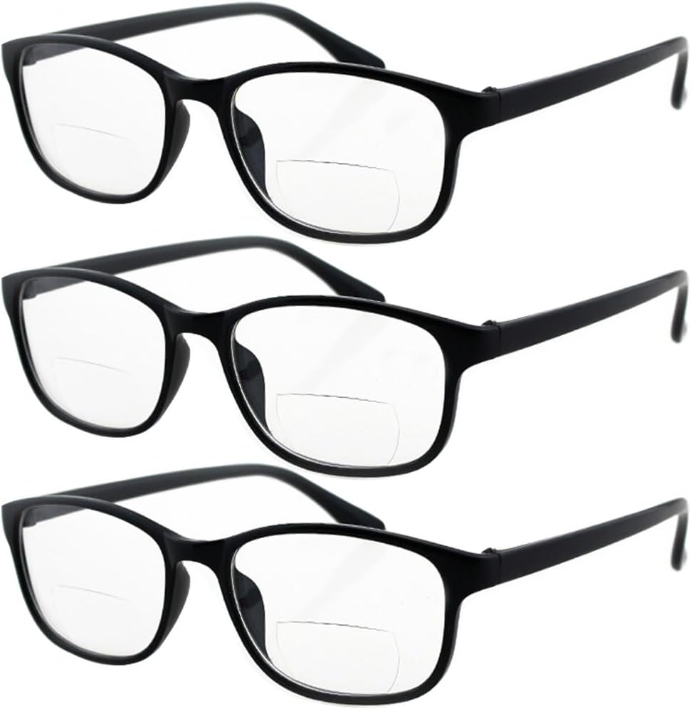 3 PRS Vision Classic Style Bifocals Reading Glasses Mens Womens Office Readers