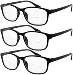 3 PRS Vision Classic Style Bifocals Reading Glasses Mens Womens Office Readers