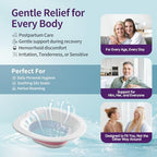 RUGUO Sitz Bath for Toilet Seat - Yoni Steam Seat - Sitz Bath for Hemorrhoids and Postpartum Care - Portable Bidet BPA Free - Foldable Basin for Epsom Salt Soak - Pink