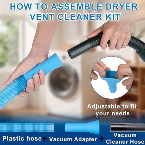 4 Pieces Dryer Vent Cleaner Kit‌ with ‌Lint Brush‌ – Professional ‌Dryer Vent Brush‌, ‌Flexible Cleaning Tools‌ for ‌Lint Trap‌, ‌Appliance Brush‌ & ‌Dryer Filter‌