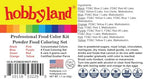 Hobbyland Powder Food Color Kit, Professional Powder Food Coloring Set, 8 Colors, 4 Gram Jars