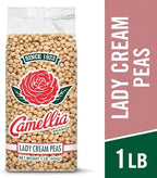 Camellia Brand Dried Lady Cream Peas – Premium Creamy Southern Peas for Traditional Southern Dishes, Succotash, Soups, Stews, Salads, and Vegetarian Meals – Non-GMO, Gluten-Free, High Protein, 1 Pound (Pack of 2)