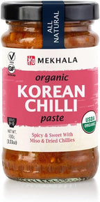 Mekhala Organic Korean Chili Cooking Paste, Condiment, Stir Fry. VEGAN. GLUTEN-FREE. Versatile. HOT (3.53oz)