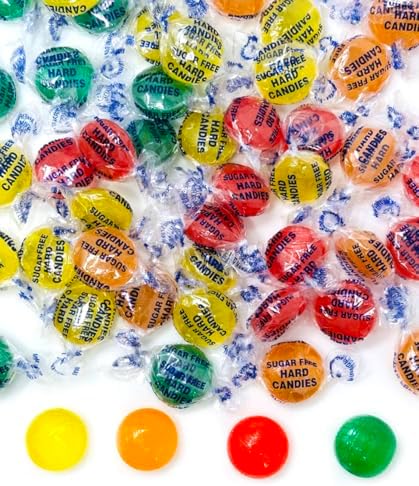 SweetGourmet Sugar-Free Assorted Fruits Hard Candy | 4 Flavors | 2 Pounds