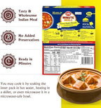 MTR - Minute Meals: Paneer Butter Masala - Creamy Cottage Cheese Curry - Tasty Indian Meal with No Added Preservatives - A Quick Meal Suitable for Vegetarians, Ready in Minutes! (Pack of 6)
