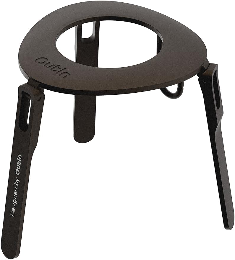 OutIn Ultra-Portable Foldable Coffee Stand with Carabiner, Stable Portable Espresso Machine Holder, Aluminum Unibody Design, Clip-On Carabiner for Easy Carrying, Fit Mino, Nano