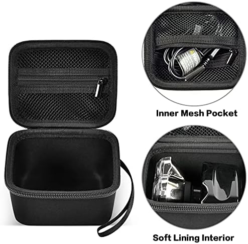 ANKHOH Case Compatible with Skull Shaver Electric Pitbull Pro Razor, Hard Travel Rotary Men Head Shavers Beard Trimmer Storage Bag with Zipper Mesh Pocket for Mustache Grooming Kit,Black-Only Box