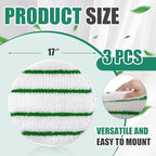 Tioncy 3 Pcs 17 Inches Synthetic Carpet Bonnet Scrubber Brush Carpet Bonnets Pads Commercial Grade Rug Scrubber Abrasion and Absorbency with Cleaning Strips