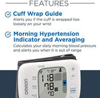 OMRON Gold Wireless Wrist Blood Pressure Monitor for Home Use - #1 Doctor & Pharmacist Recommended Brand - Clinically Validated - Connect App