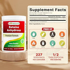 Best Naturals Betaine Anhydrous Trimethylglycine (TMG) Pure Powder 1 Pound (1 LB (Pack of 3))
