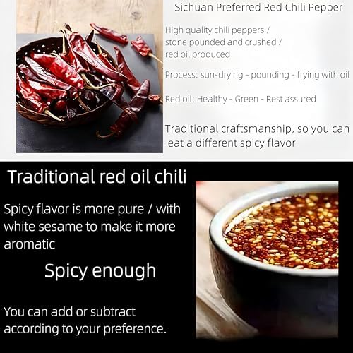 Asian Red Oil Spicy Noodle, Sichuan Chili Oil Wide Noodles, Chinese chewy Instant Ramen Noodles, Non-fried flat noodles snacks 红油面皮 (Pack of 4)