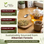 Organic Way St. John's Wort Whole (Hypericum perforatum) - Herbal Tea | European Wild-Harvest | Organic, Kosher & USDA Certified | Vegan, Non GMO & Gluten Free | Origin - Albania (1LBS / 16Oz)