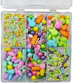 Easter Sprinkles for Cake Decorating, Spring Rainbow Sprinkles, Edible Bunny Carrot Sprinkle with Easter Egg Jimmies Nonpareils Sugar Pearl Mix for Baking Cookies Ice Cream Topping Cake Cupcake Toppers