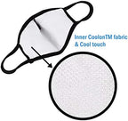 WITHMOONS Cotton Face Mouth Bandana Cool Mesh 3 Layers Dustproof Facial UV Protective Nose Bridge Strip Reusable Washable Black for Women Men EU0304Black