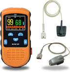 CMI Health Rechargeable Pulse Oximeter - Adult Finger Sensor for Continuous Monitoring & Spot-Checking - Adjustable Alarm for Pulse Rate and SpO2 Levels - Carry Case, AC Adapter Included