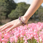 Farfume Beaded Bracelets for Women, Chakra Crystal 4mm Beads Gemstone Natural Stone Bead Spiritual Womens Jewelry Gifts for Mother's Day