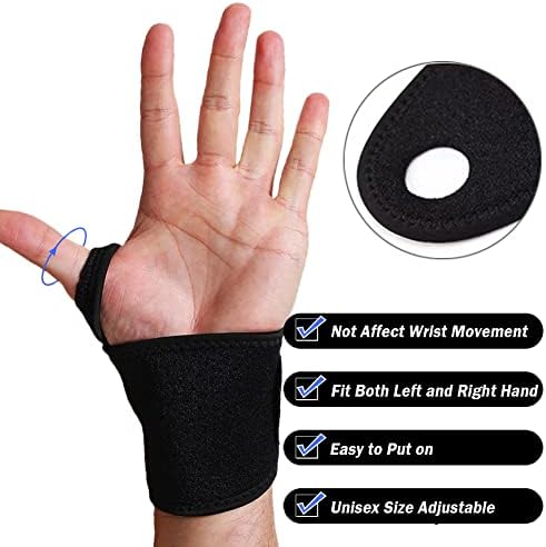 NuCamper Wrist Brace Carpal Tunnel for Men Women Fit Left and Right Hand,Lightweight Adjustable Wrist Support Brace for Tendinitis,Sprains Arthritis,Pain Relief,Compression Wrist Wrap for Sports,Workout and Daily Use…