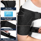 Unisex Shoulder Brace for Torn Rotator Cuff,Arm Sling Shoulder Immobilizer,Shoulders Compression Sleeve and Support For Pain Relief,Adjustable,Suitable for Both Left and Right Arms (Pink, Large)