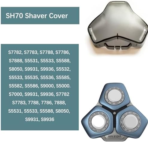 Shaver Head Cover Cap Cover for S5000 S7000 S9000 Series SH50 SH70 SH90, and Cleaning Brush 1Pack, Razor Cover Guard for Model S7782 S7783 7788 7786 7888 S5531 S5533 S5588 S8050 S993