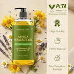 MAJESTIC PURE Arnica Massage Oil for Massage Therapy - Refreshing, and Relaxing - Natural Oils for All Skin Types - Men and Women Massage Lotion- 8 fl oz