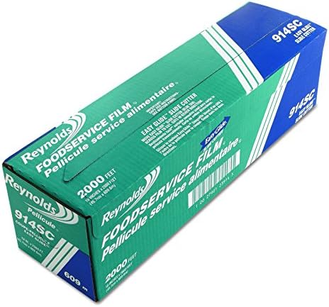Reynolds 914SC 2000' Length x 18" Width, PVC Foodservice Wrap Film with Slide Cutter