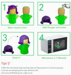 Microwave Cleaner Microwave Angry Mama Oven Cleaner High Temperature Steam Cleaning Equipment Tool Steam Cleans Add Vinegar and Water (Green)