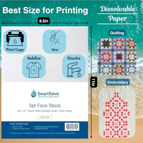 Water-Soluble 5pt CardStock | Dissolves Quickly in Water | Biodegradable | Eco-Friendly | Printable | Craft, Confidential Document, Memorial Letter | 8.5” x 11” | 25 White Sheets