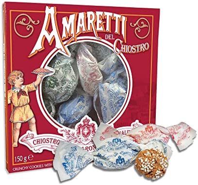 Amaretti Del Chiostro, Amaretti Di Saronno Crunchy Italian Cookies, 5.3 Ounce Window Box