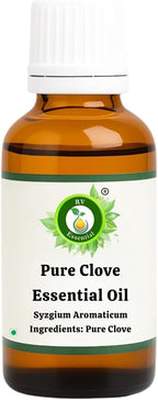 Clove Essential Oil | Syzgium Aomatic | Clove Oil | Clove Bud Oil | for Teeth | for Skin | for Cooking | 100% Pure Natural | Steam Distilled | Therapeutic Grade | 15ml | 0.507oz by R V Essential