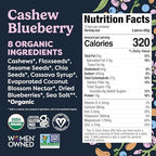 Tosi Meal Nut Bars, Cashew Blueberry, Healthy Snacks for Adults & Kids, Crunchy Plant Based Protein Bar (14G), Keto Snacks, Vegan, Gluten & Soy Free, Low Sugar, Omega 3s, 2.4oz, 12-Pack