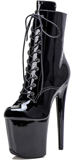 WUXIN H&P 8 Inch Pole Dance Boot Shoes, Exotic Stiletto Platform Heels