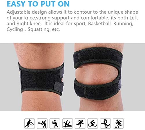 Cocoarm Patella Tendon Support Strap, Knee Strap for Knee Pain Relief Adjustable Neoprene Knee Brace Strap Band Bandage Support for Gym, Running, Hiking, Arthritis, Jumper, Tennis,