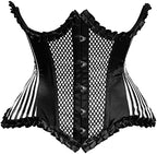 Daisy corsets Women's Daisy Corsets Top Drawer White Burlesque Underwire Curvy Cut Steel Boned Waist Cincher Corset