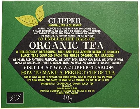 Clipper Organic Everyday 80 Teabags (Pack of 6, Total 480 Teabags)