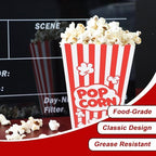 Homrelaxy 54Pcs Mini Popcorn Boxes, 4.6" Tall and 2.6" Square Small Paper Popcorn Containers Buckets for Pop Corn Machine, Movie Night, Cinema, Carnival, Party, Concessions