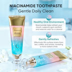 BodyAccel Niacinamide Whitening Toothpaste – Natural Whitening Toothpaste with Niacinamide, Gentle Formula for Brighter Teeth & Fresh Breath, 3-Pack (3)
