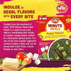 MTR - Minute Meals: Palak Paneer - Spiced Spinach Gravy with Cottage Cheese - Tasty Indian Meal with No Added Preservatives - A Quick Meal Suitable for Vegetarians, Ready in Minutes! (Pack of 6)