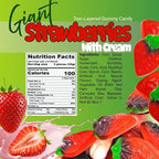 SweetGourmet Giant Strawberries With Cream | Bulk Gummy Candy | 1 Pound