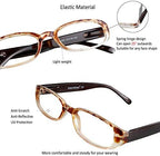 VisionGlobal 1 Pair Reading Glasses with Spring Hinge, Blue Light Blocking Glasses for Women/Men (Tortoise,+2.00 Magnification)