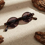 2SeeLife Small Round TR-90 Reading Sunglasses for Men & Women - Narrow-Medium Fit, Sturdy Frame, Spring Hinges, Retro Sun Readers, Brown Tortoise, +3.00